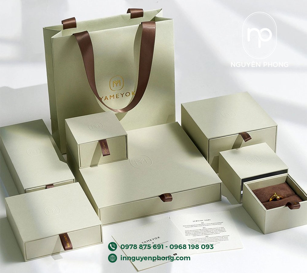 In hộp đựng trang sức dạng rút